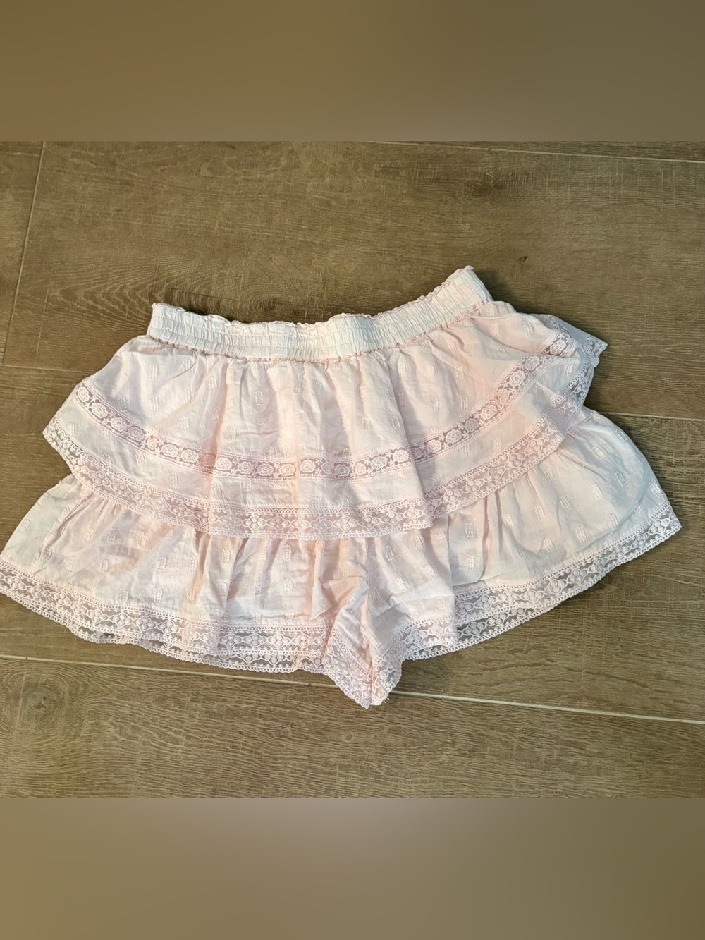 Altar’d State Light Pink Lace Trim Women's Shorts XL